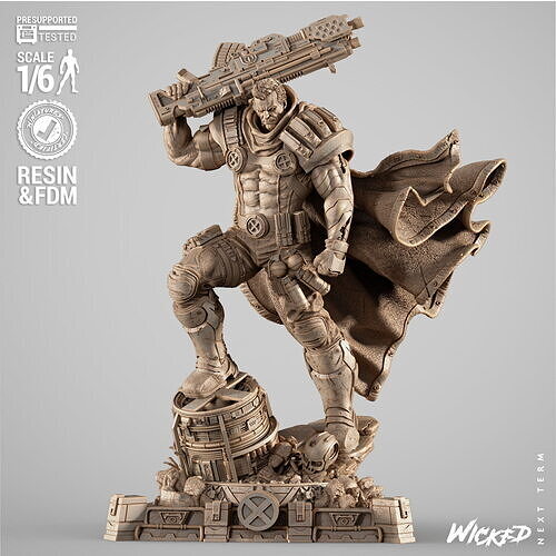 Wicked Marvel Cable Sculpture 3D print model