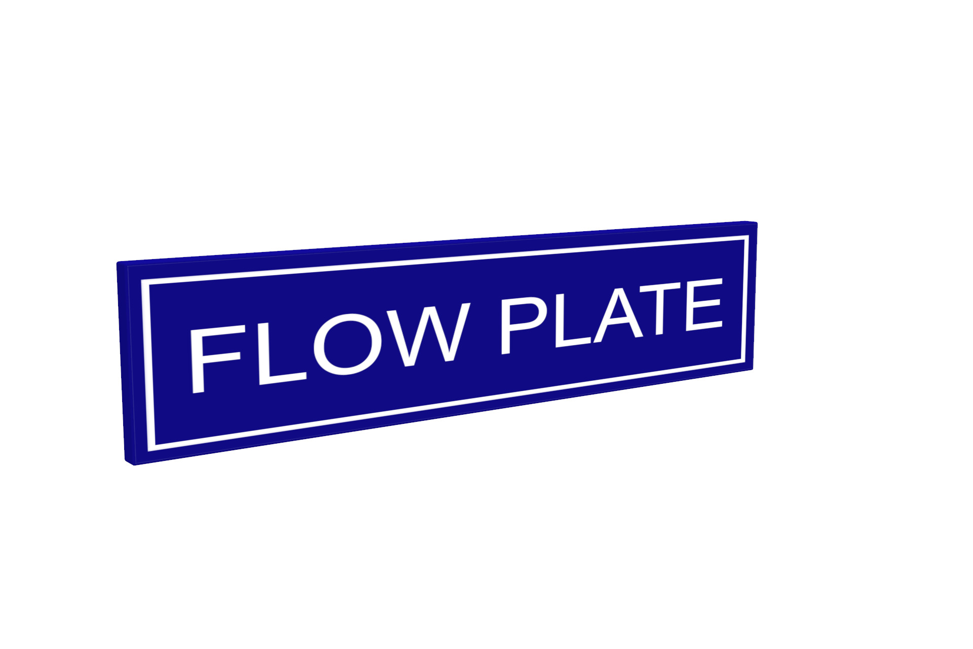 Flow Plate Sign Low-poly 3D model_2
