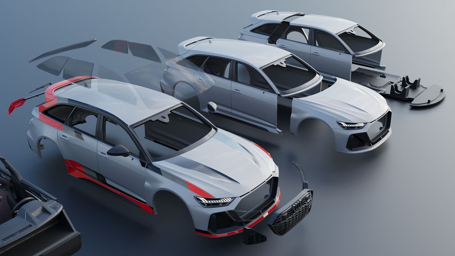 Audi RS6 Avant GT 2025 3D print model_22