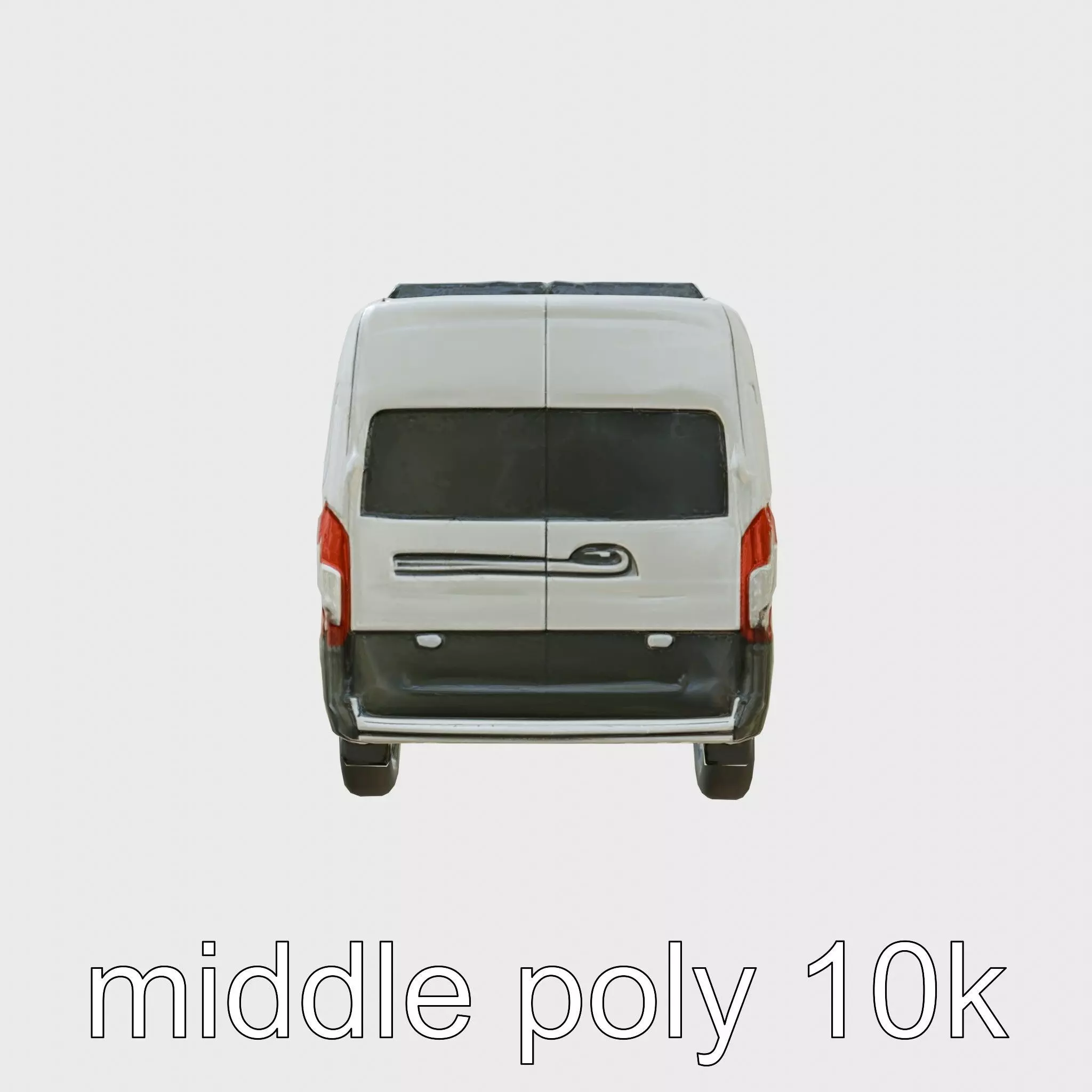 Silver Technical Support Van with Multiple Screens Low-poly 3D model