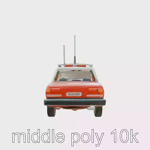 Red Service Communication Car with Antennas