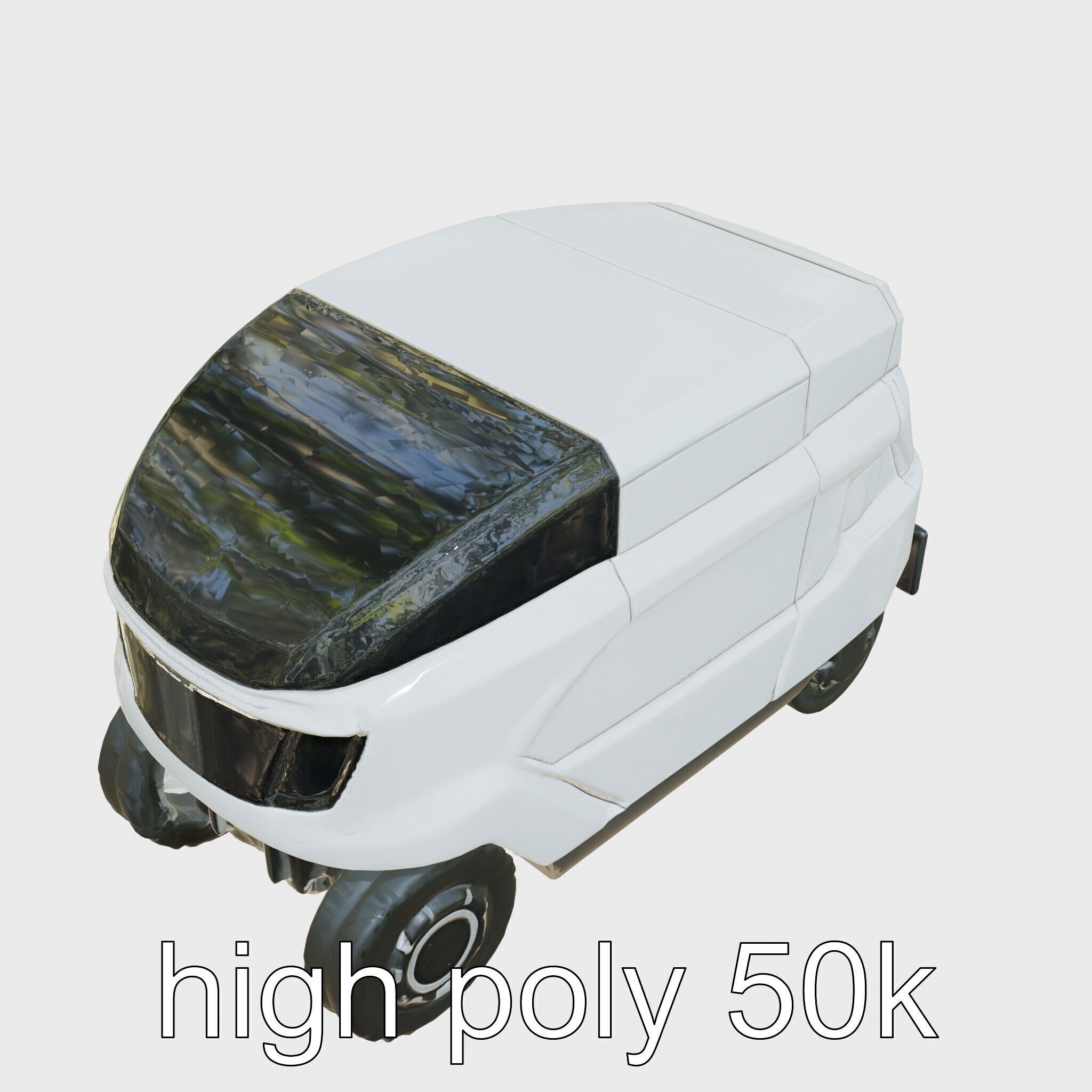 EcoSweep XS Autonomous Street Cleaner Model Low-poly 3D model_11