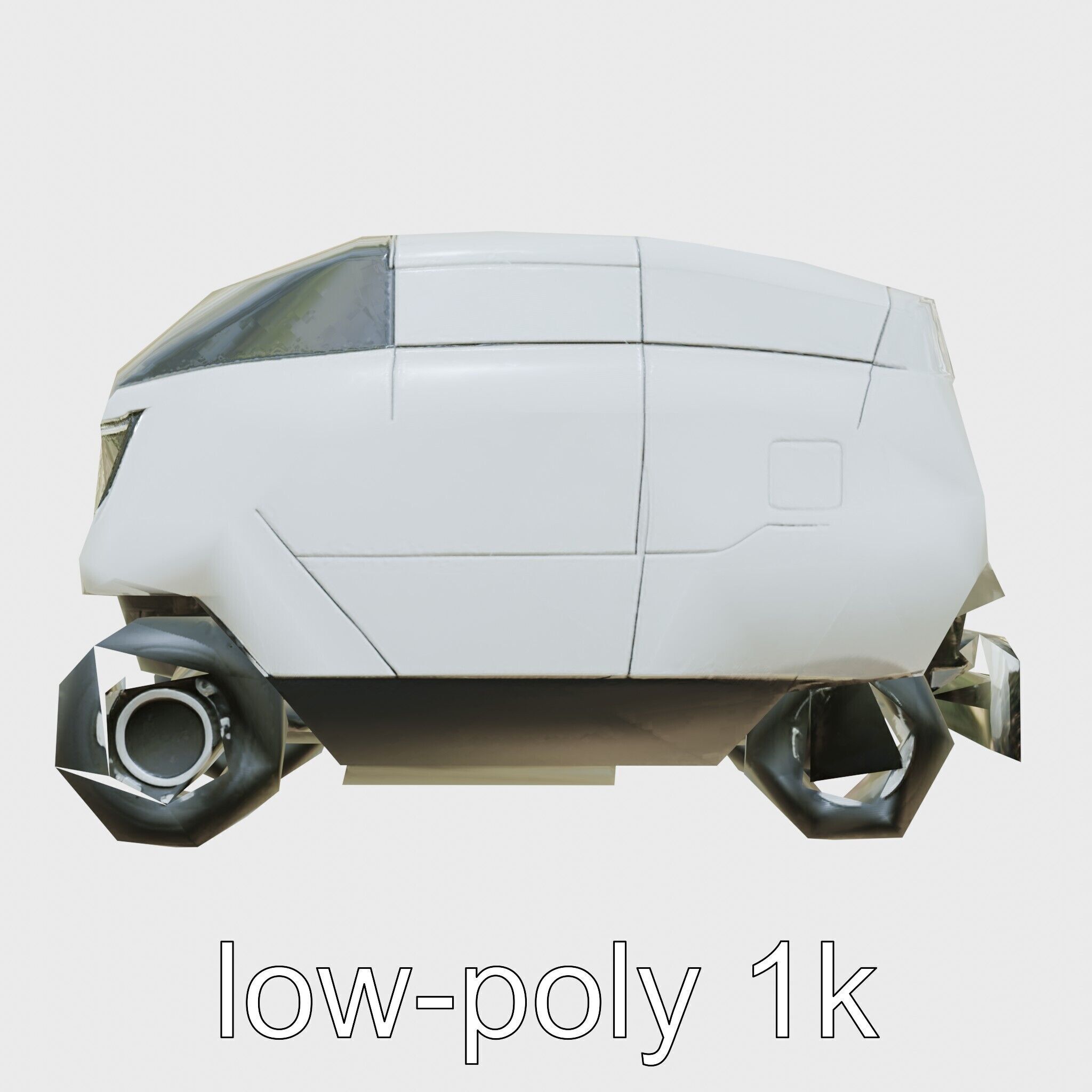 EcoSweep XS Autonomous Street Cleaner Model Low-poly 3D model_20