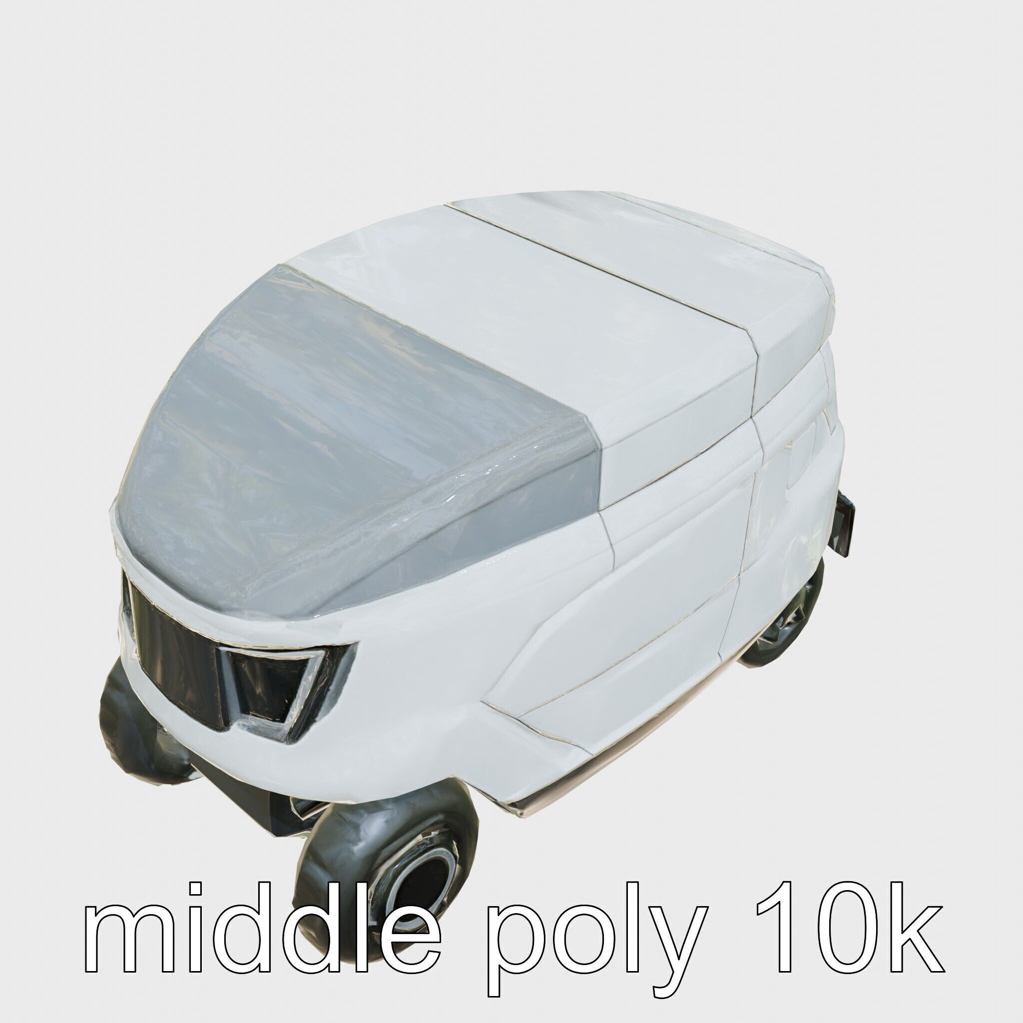 EcoSweep XS Autonomous Street Cleaner Model Low-poly 3D model_12