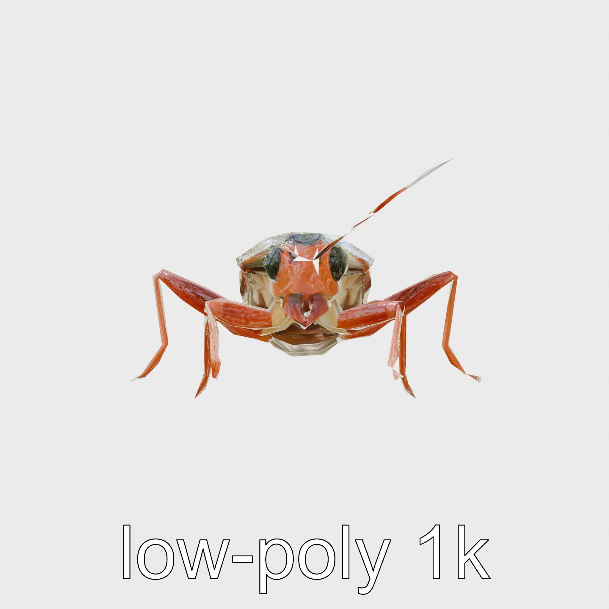 Urban Cockroach Realistic 3D Model with Detailed Textures Low-poly 3D model_7