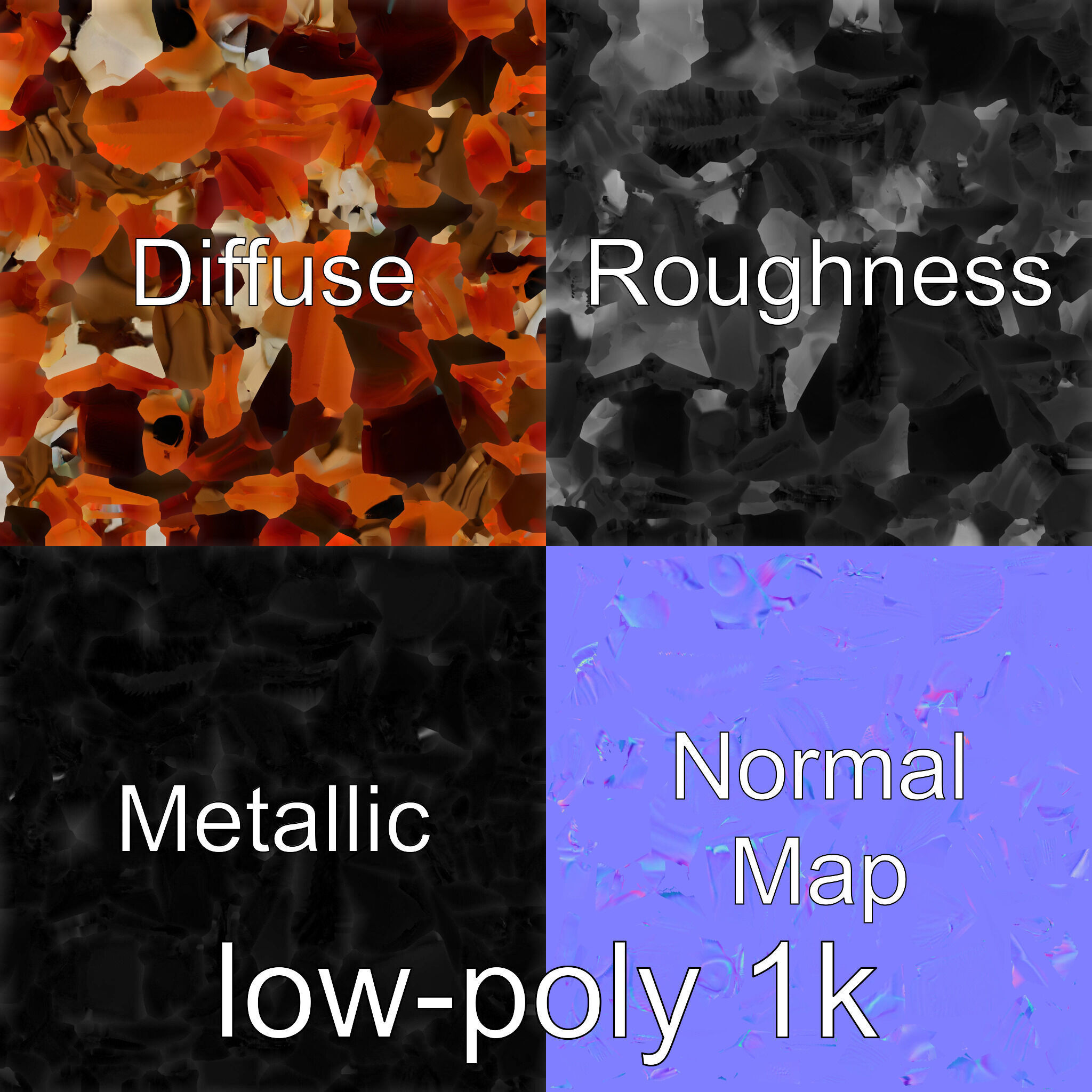 Urban Cockroach Realistic 3D Model with Detailed Textures Low-poly 3D model_4