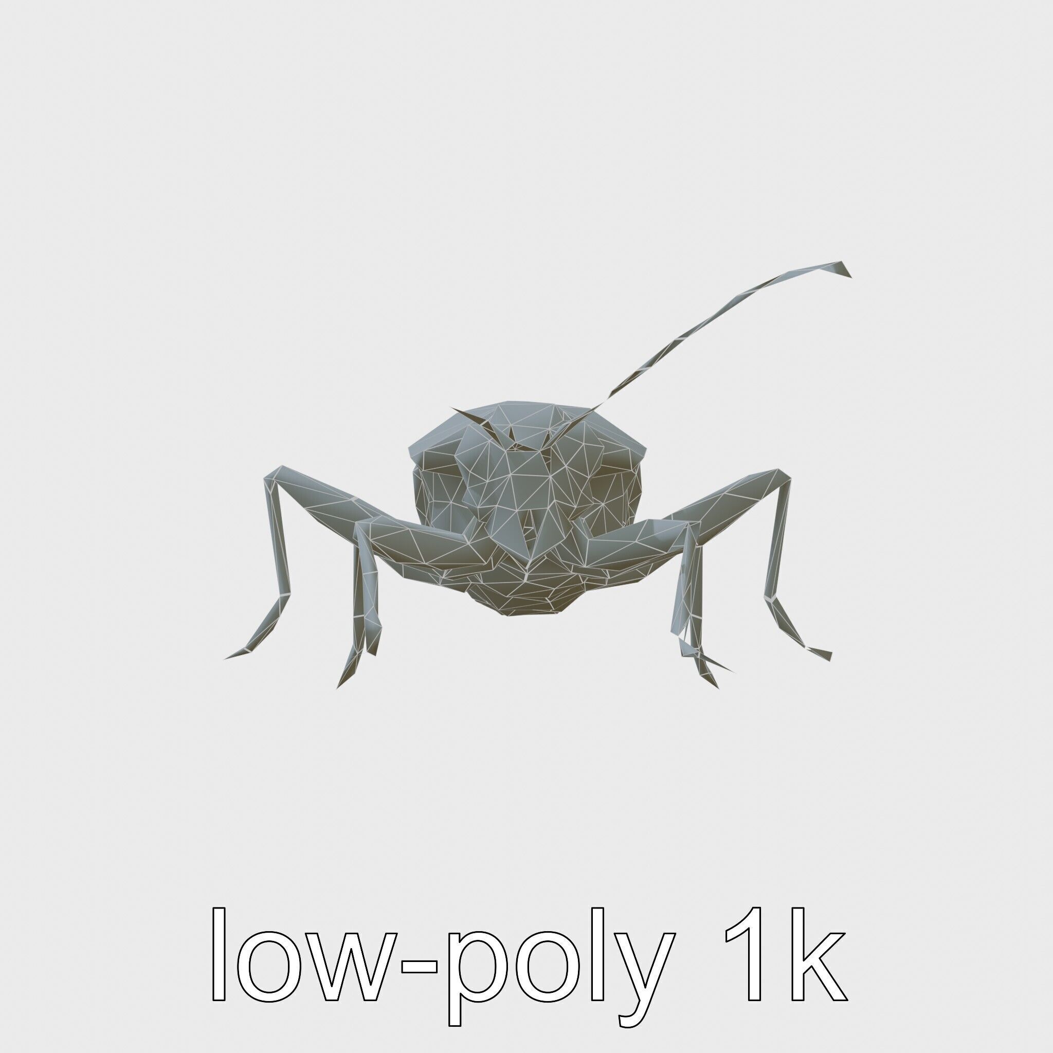 Urban Cockroach Realistic 3D Model with Detailed Textures Low-poly 3D model_10