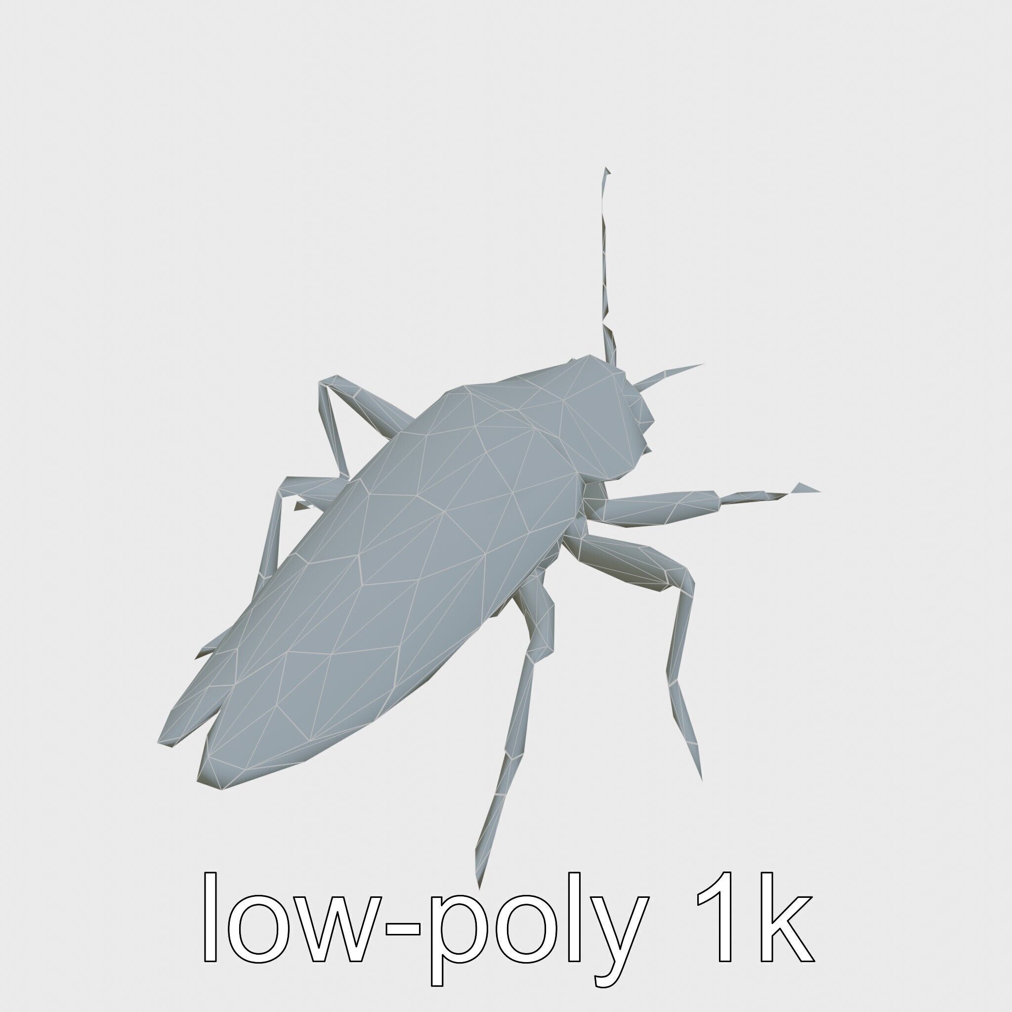 Urban Cockroach Realistic 3D Model with Detailed Textures Low-poly 3D model_19