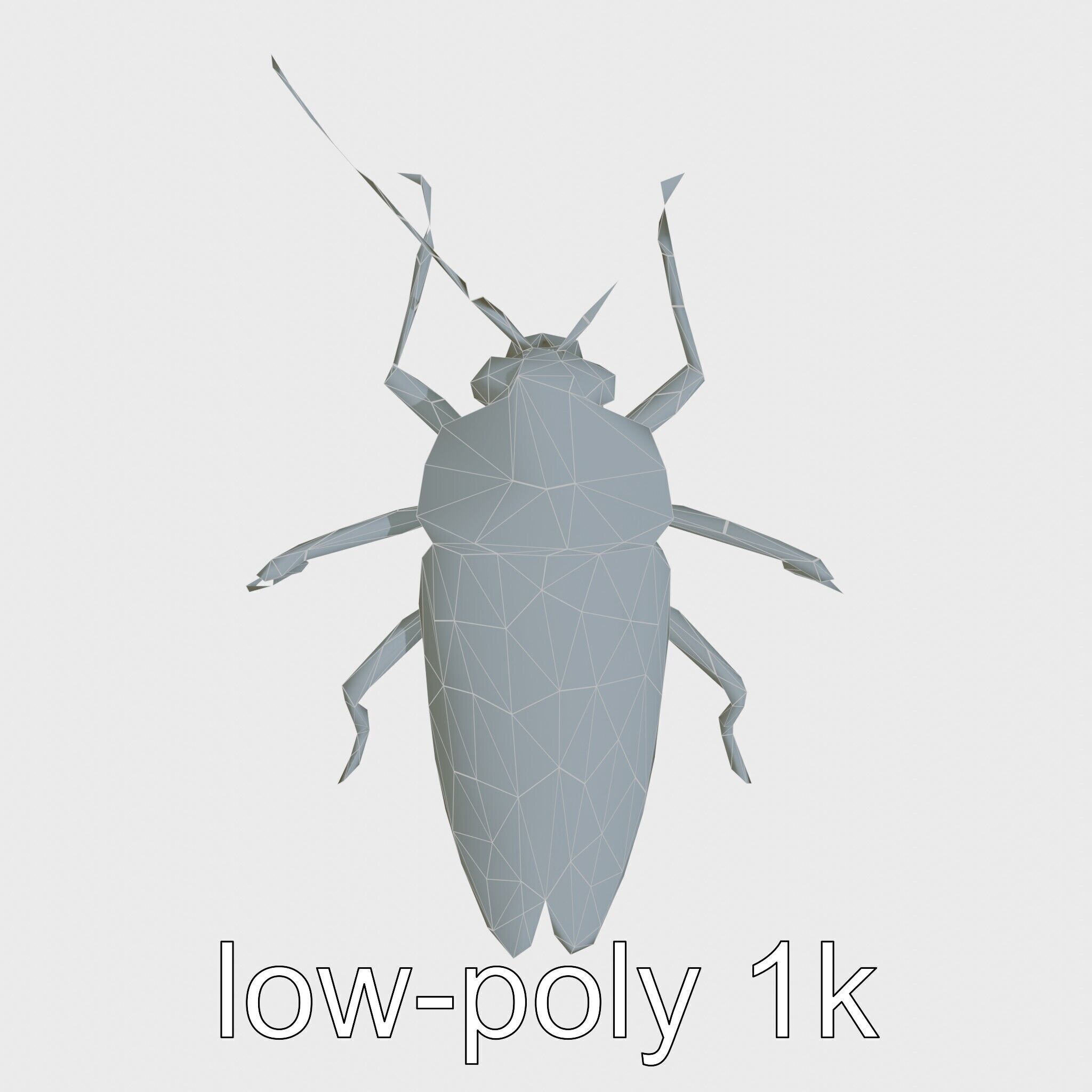 Urban Cockroach Realistic 3D Model with Detailed Textures Low-poly 3D model_20