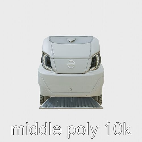 EcoSweep XS Autonomous Sidewalk Sweeper Low-poly 3D model