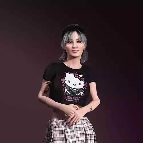 Dami- Asian e-girl- Female Character