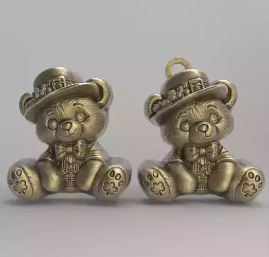 st patrick day teddy bear decor  3D print model