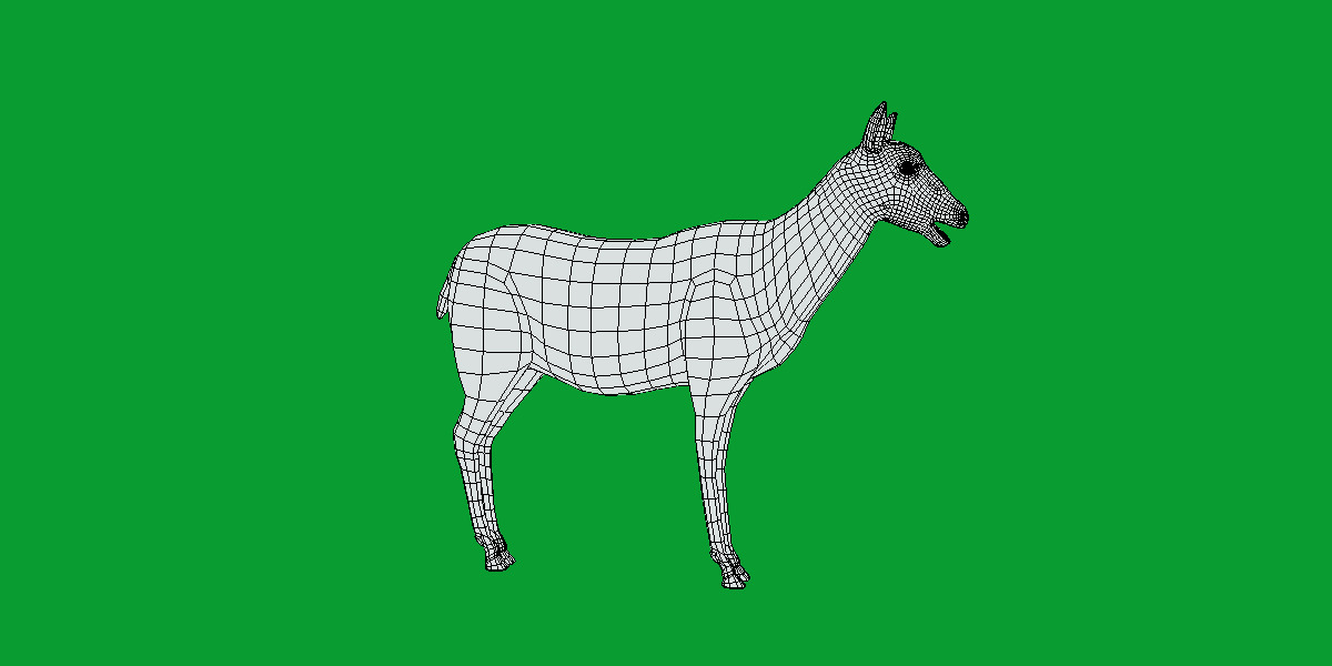 Black Faced Female Impala Low-poly 3D model_19