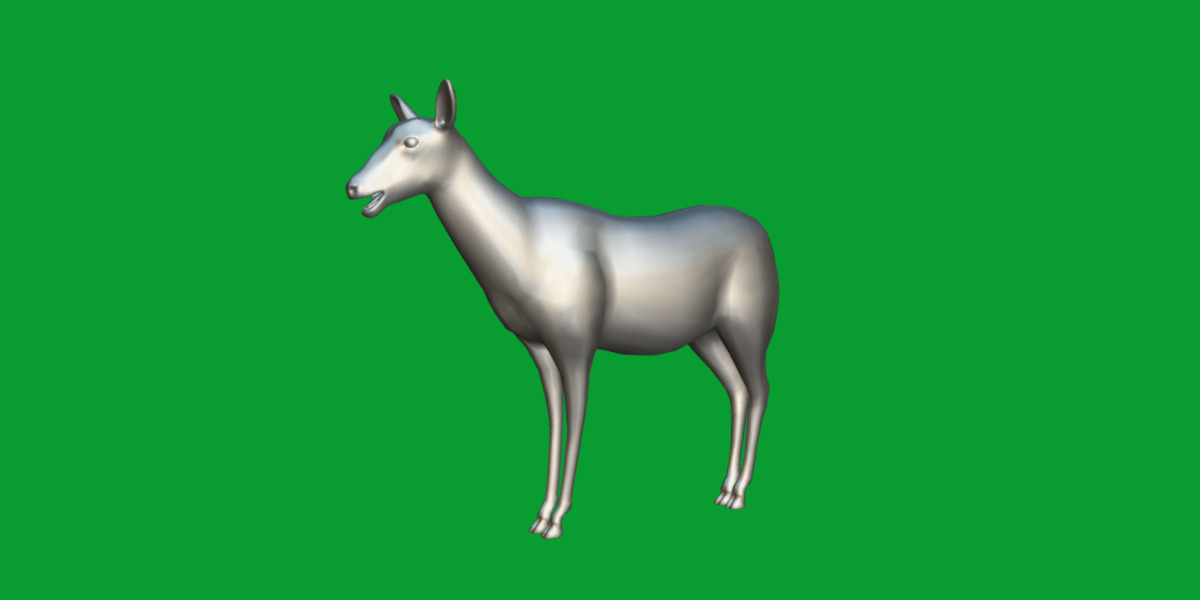Black Faced Female Impala Low-poly 3D model_16
