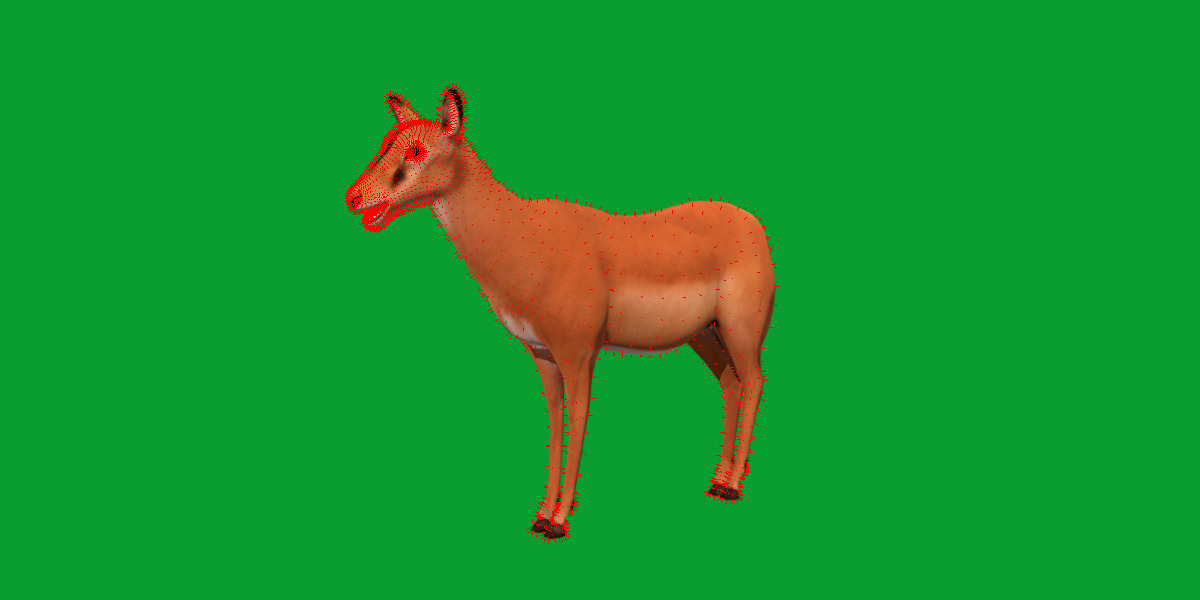 Black Faced Female Impala Low-poly 3D model_21