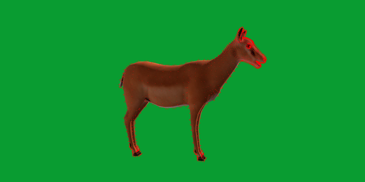 Black Faced Female Impala Low-poly 3D model_20