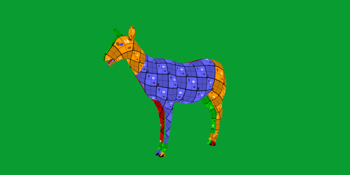 Black Faced Female Impala Low-poly 3D model_22