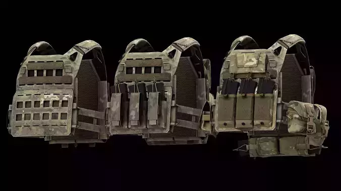 Crye Precision AirLite SPC V1 V2 V3 Low-poly 3D model