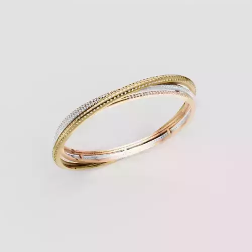 3D Printable Jewelry design of Bangle with diamonds