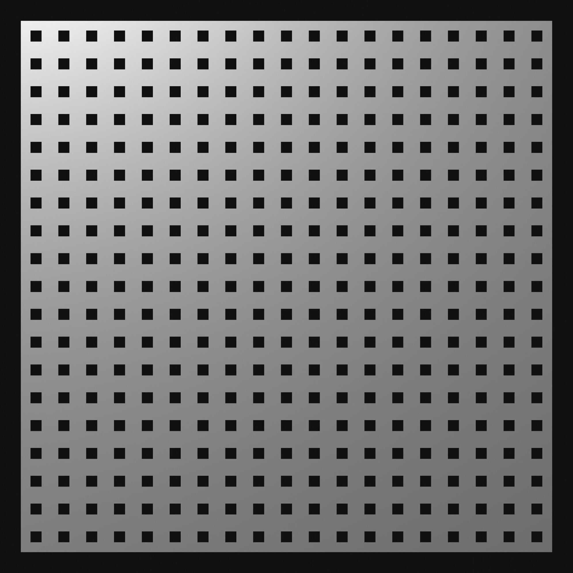 Perforated panel with square hole and 16 percent opening 25O05 3D model_1