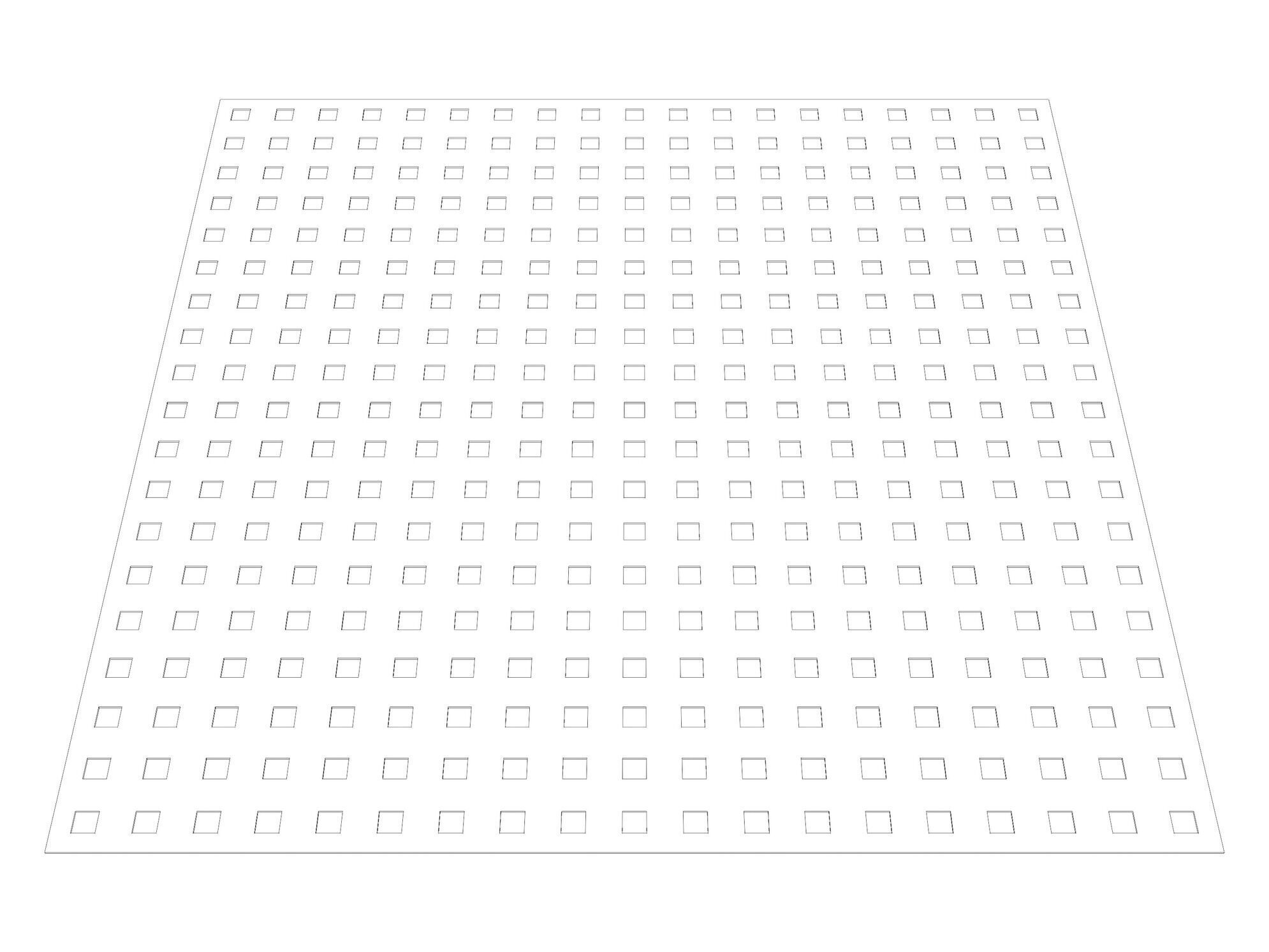 Perforated panel with square hole and 16 percent opening 25O05 3D model_6