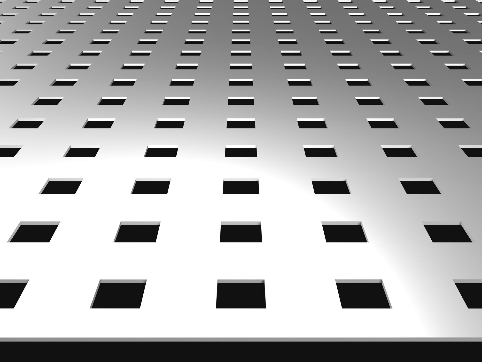 Perforated panel with square hole and 16 percent opening 25O05 3D model_4