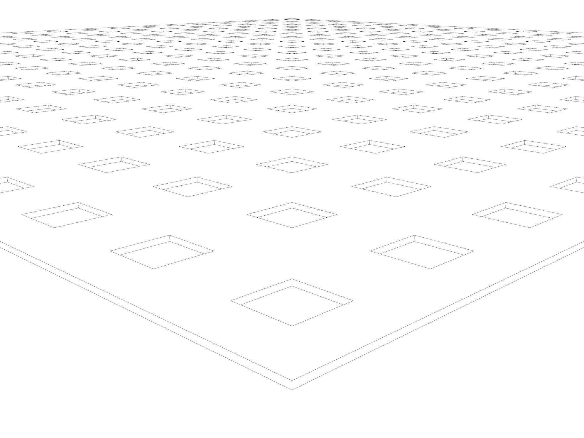 Perforated panel with square hole and 16 percent opening 25O05 3D model_8