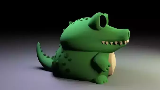 Crocodile bank 3D print model