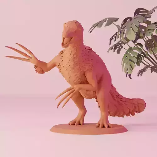 3D Printable Therizinosaurus Miniature