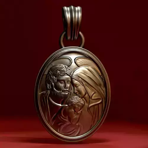 Jesus Mary and Joseph Pendant CAD
