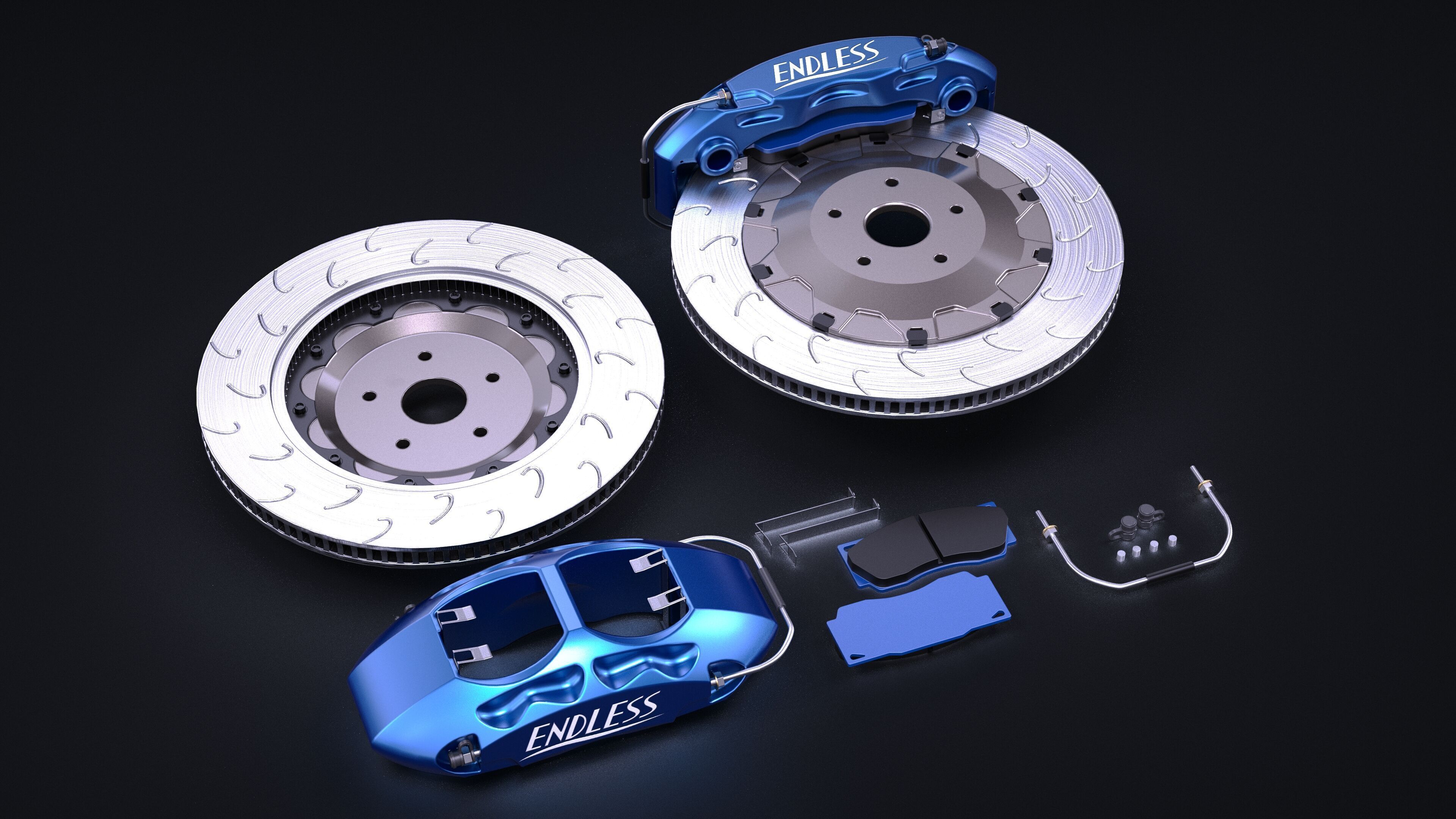 Endless Mono 4R Brake Kit Low-poly 3D model_1
