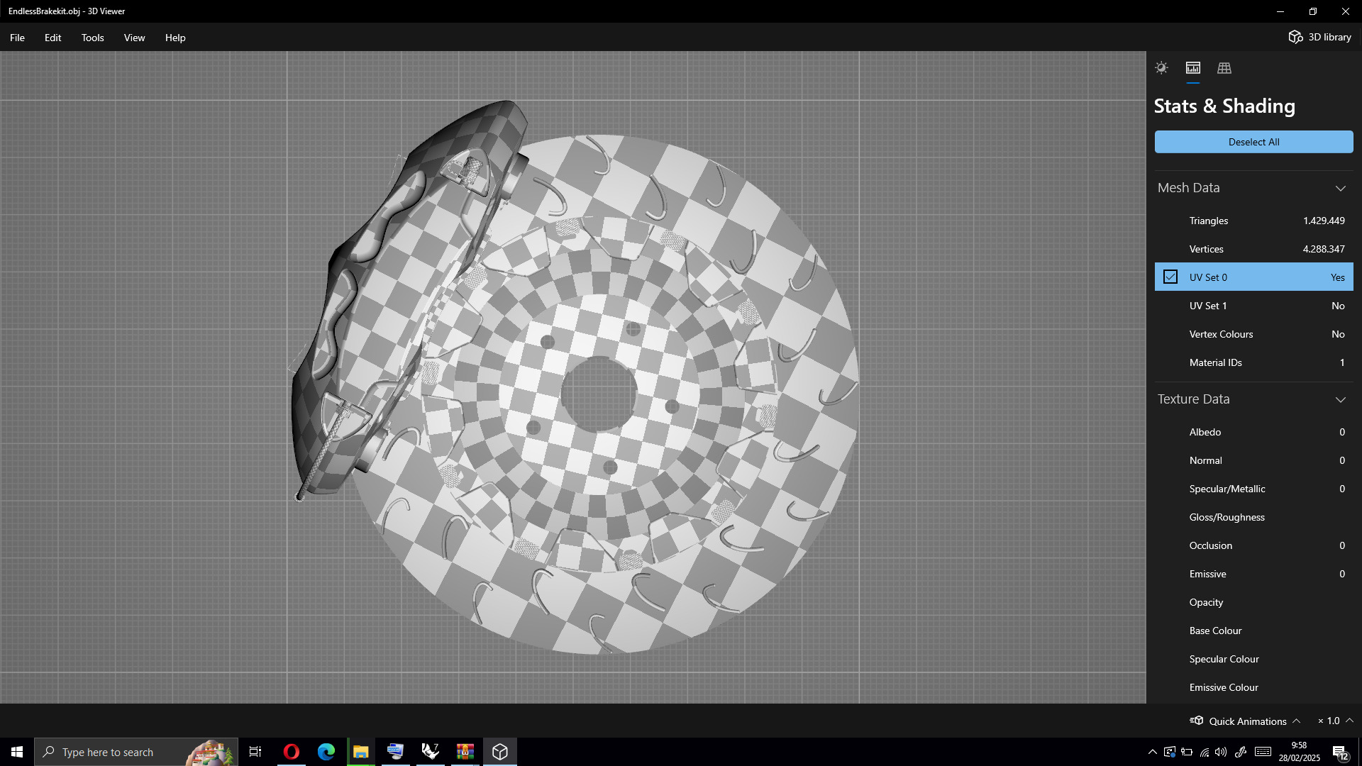 Endless Mono 4R Brake Kit Low-poly 3D model_21