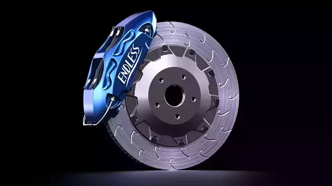 Endless Mono 4R Brake Kit Low-poly 3D model