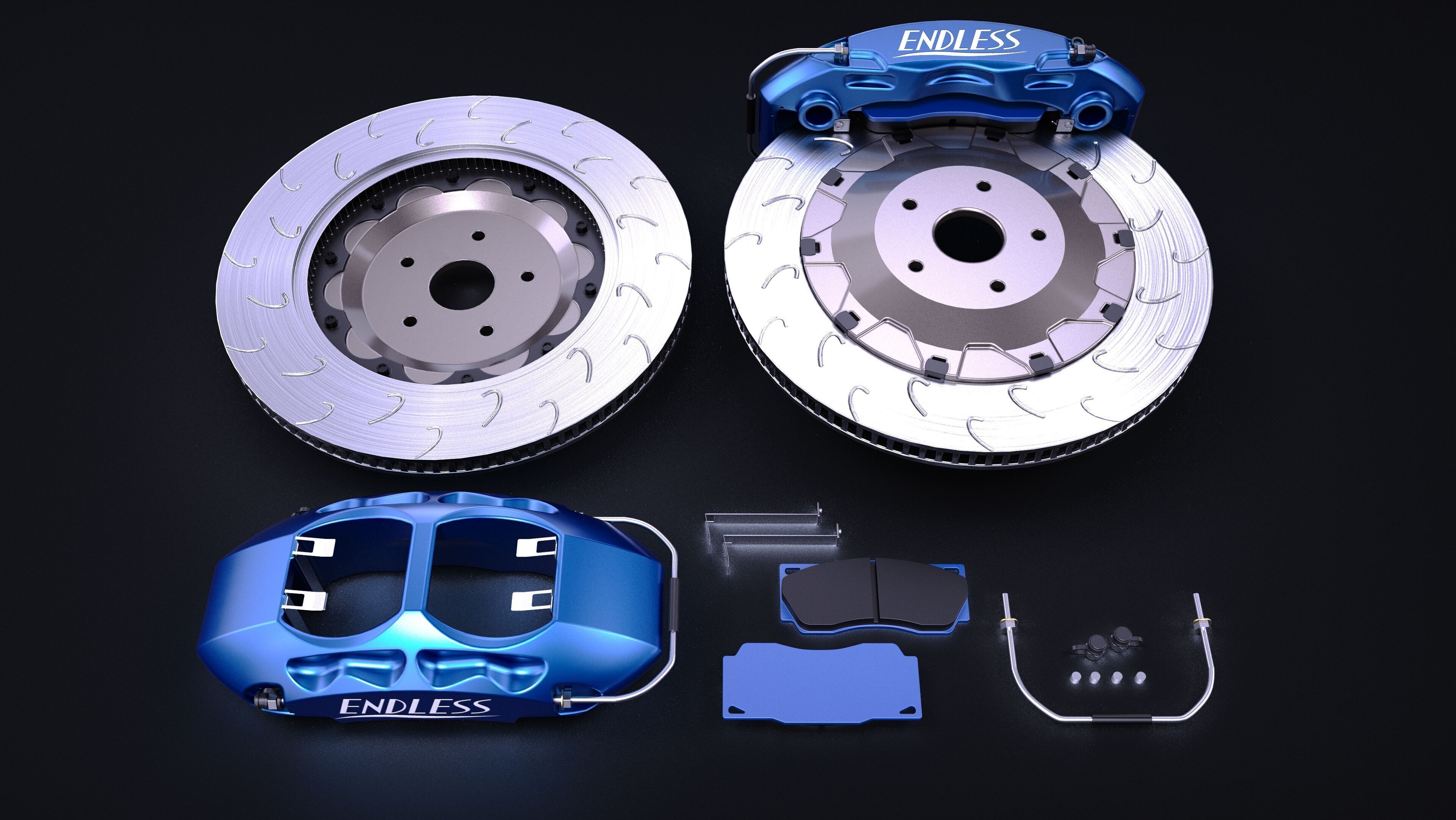 Endless Mono 4R Brake Kit Low-poly 3D model_2