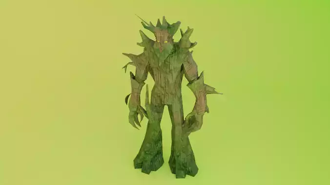 Wild Forest spirit Guardian of the woods Woodland keeper Low-poly 3D model