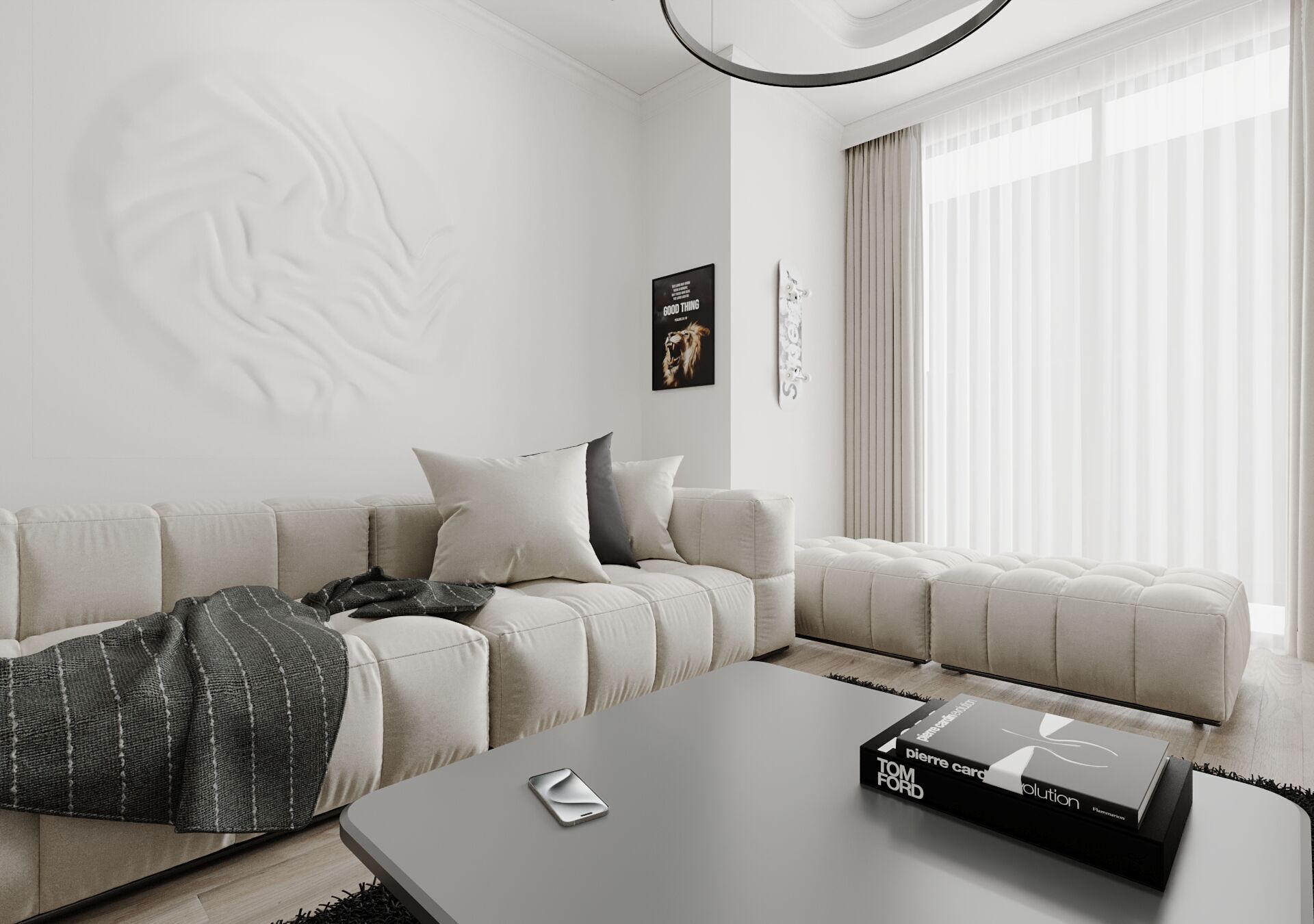 3D WALL PANEL CNC RELIEF ORGANIC SEAMLESS DESIGN 3D print model_2