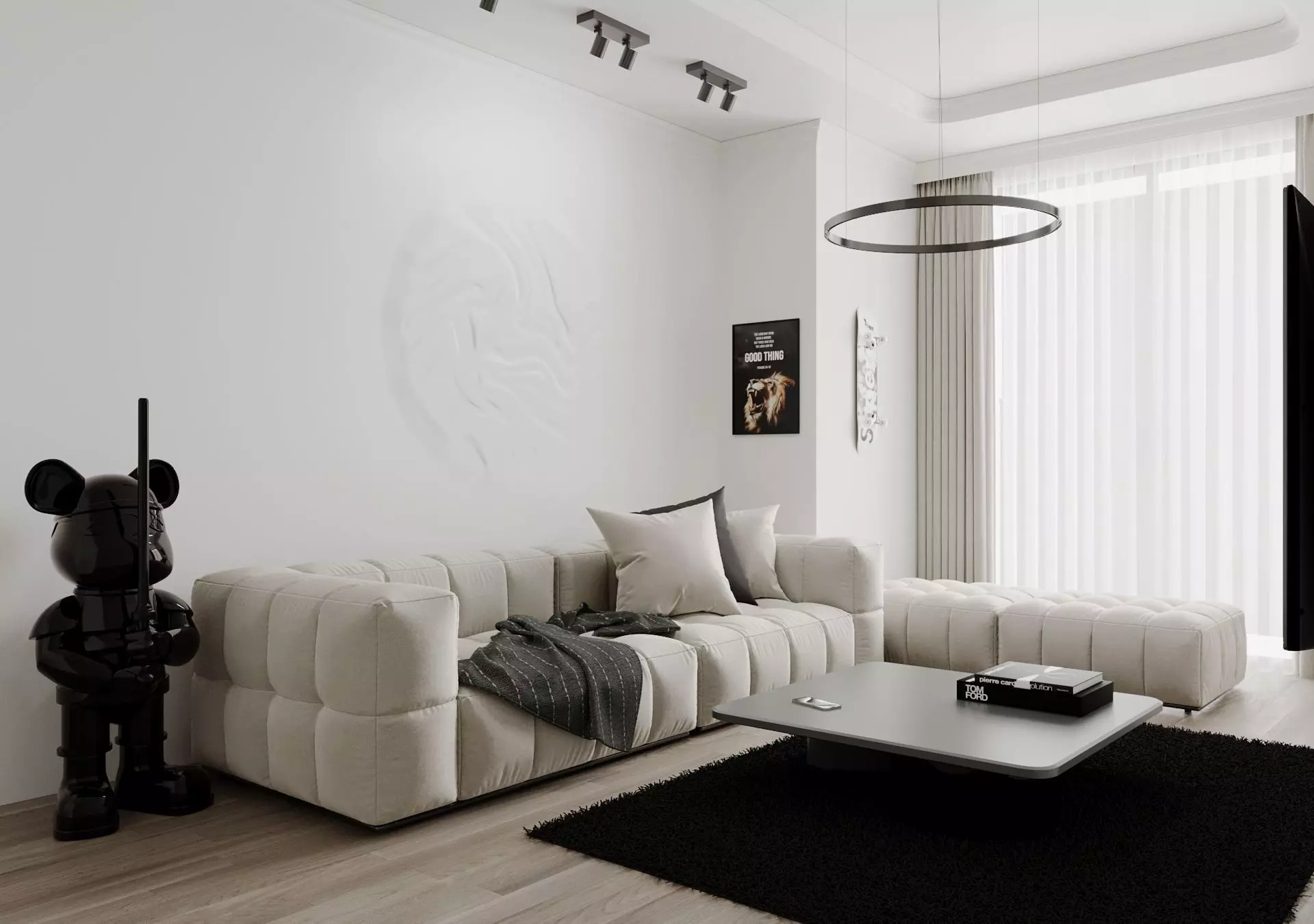 3D WALL PANEL CNC RELIEF ORGANIC SEAMLESS DESIGN 3D print model_0