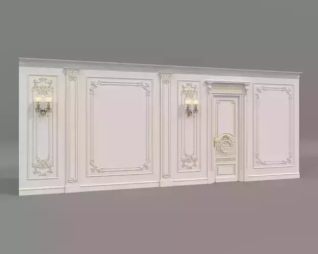Wall Molding in Classic French style 49 3D model