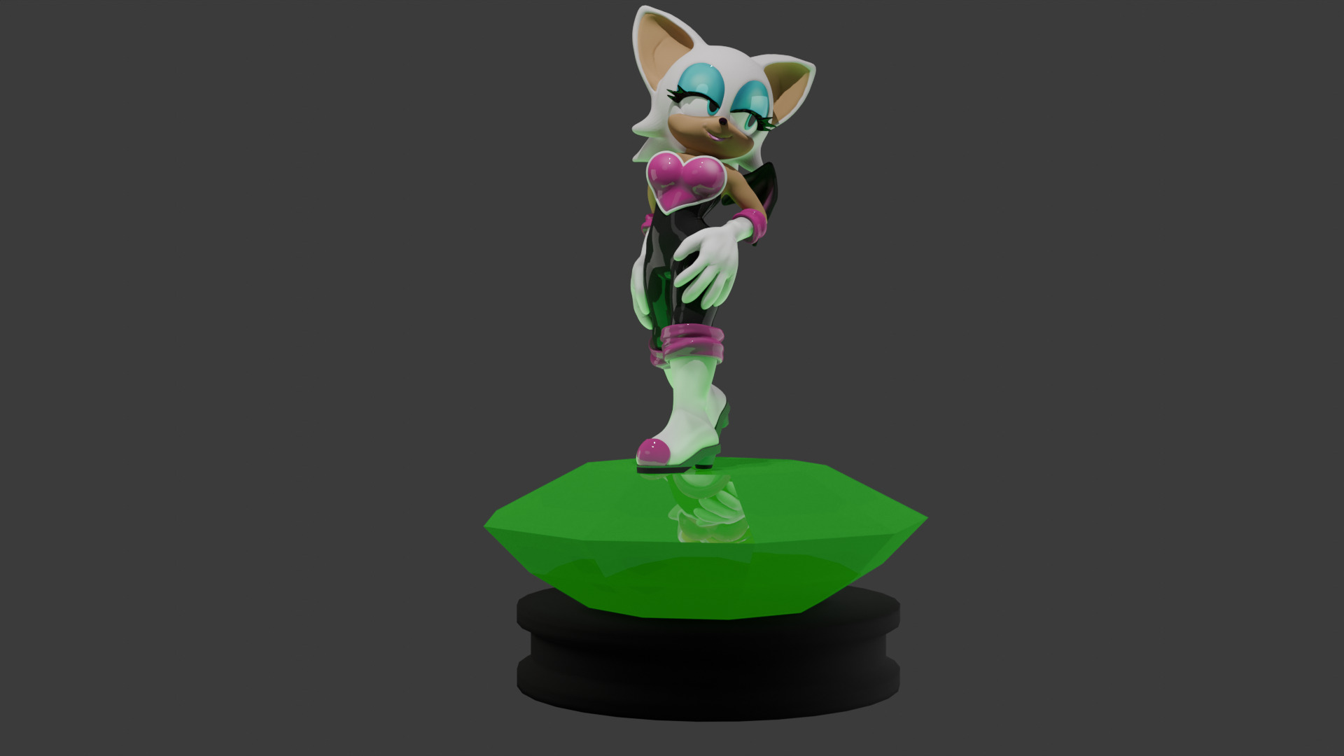 Rouge the Bat Statue 3D print model_5