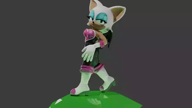 Rouge the Bat Statue