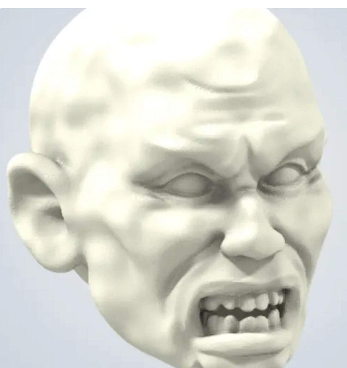 Monster Face Kamala Harris  3D print model_1
