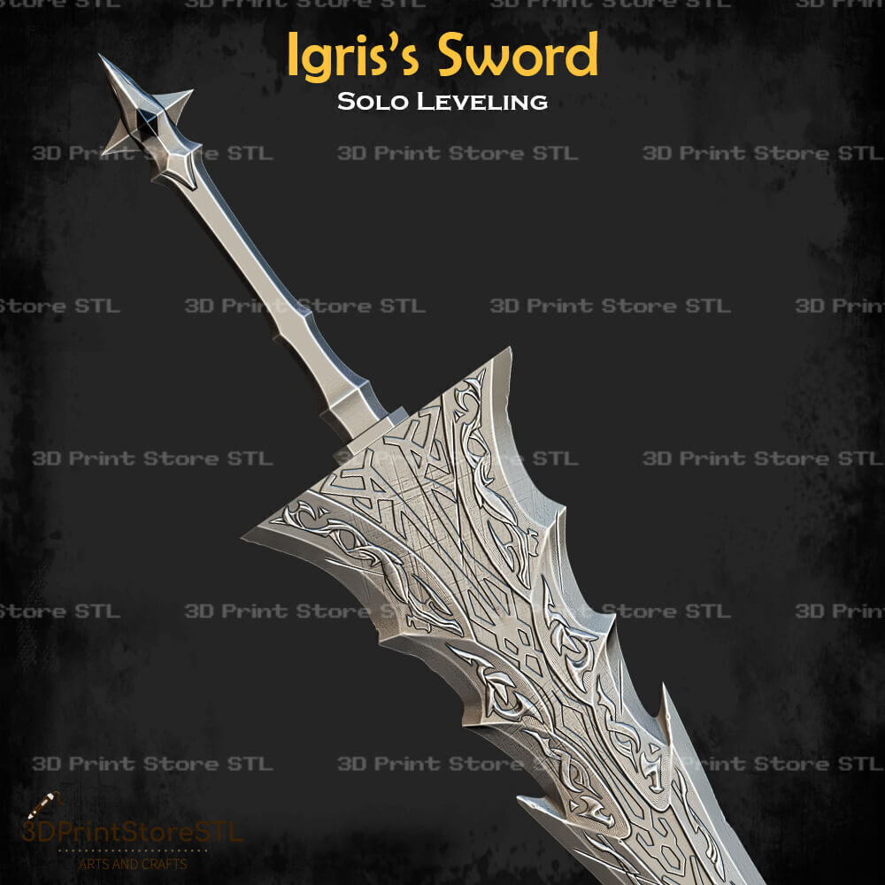 Igris Sword Cosplay Solo Leveling - STL File 3D print model_1