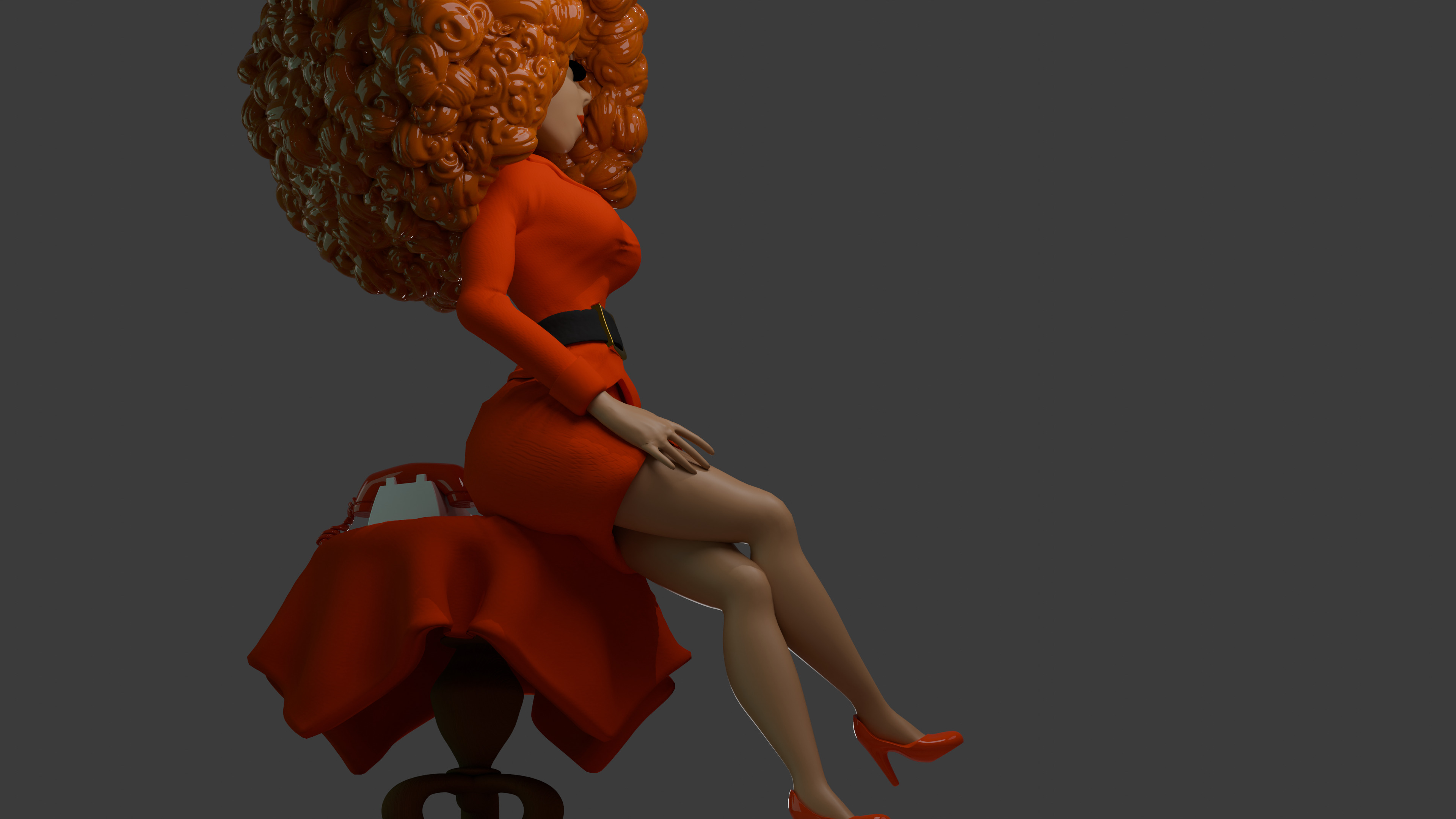 Miss Bellum  3D print model_4