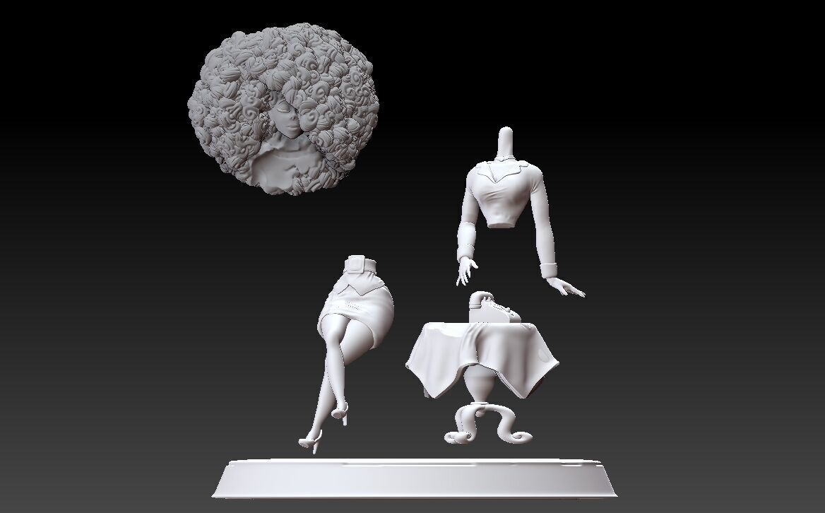 Miss Bellum  3D print model_6