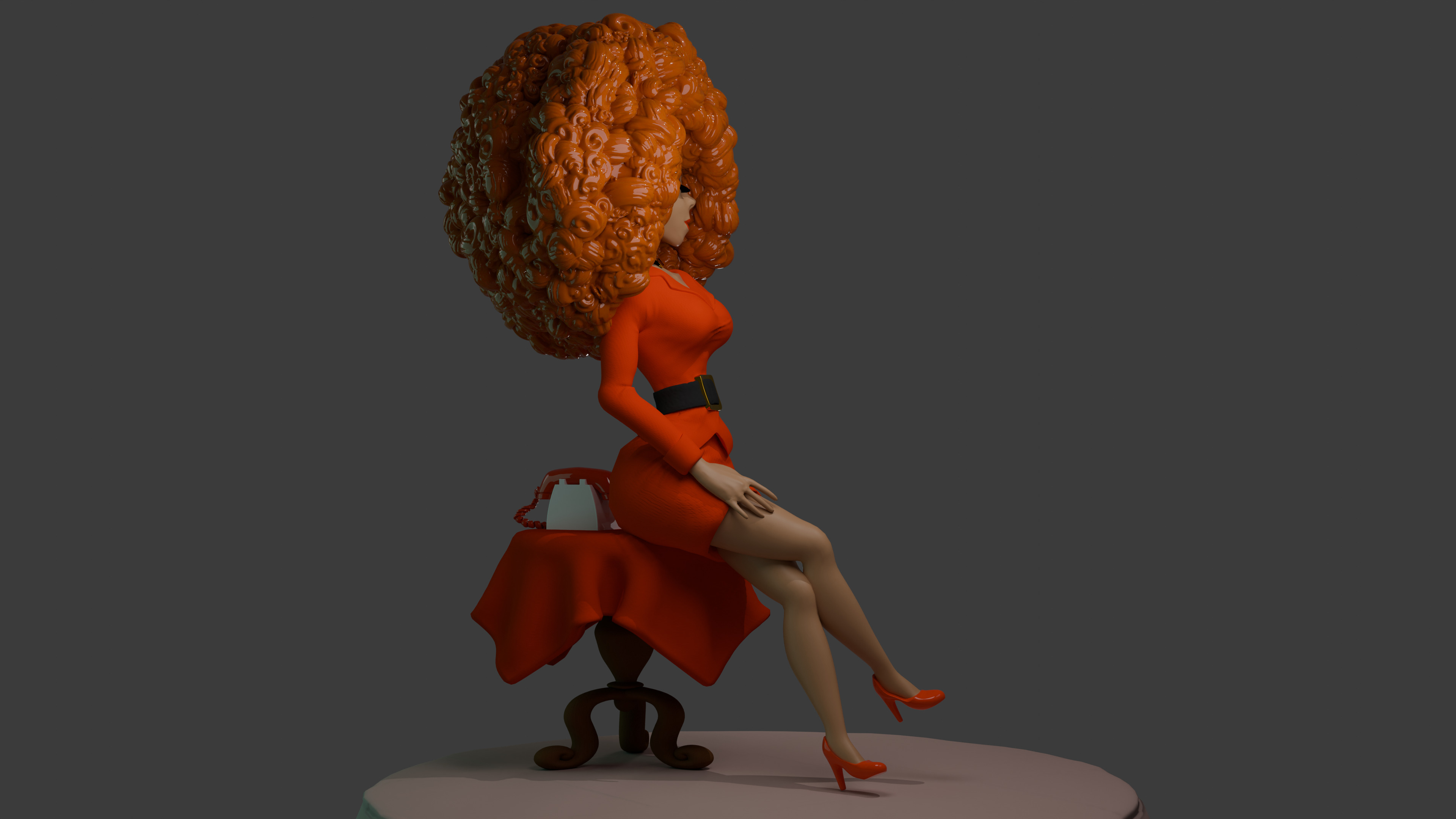 Miss Bellum  3D print model_1