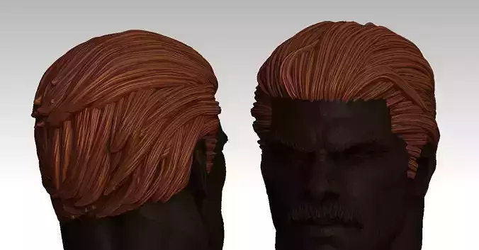 3D Hair style for Man V10 3D print model