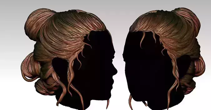 3D Hairstyles for Women V11 3D print model