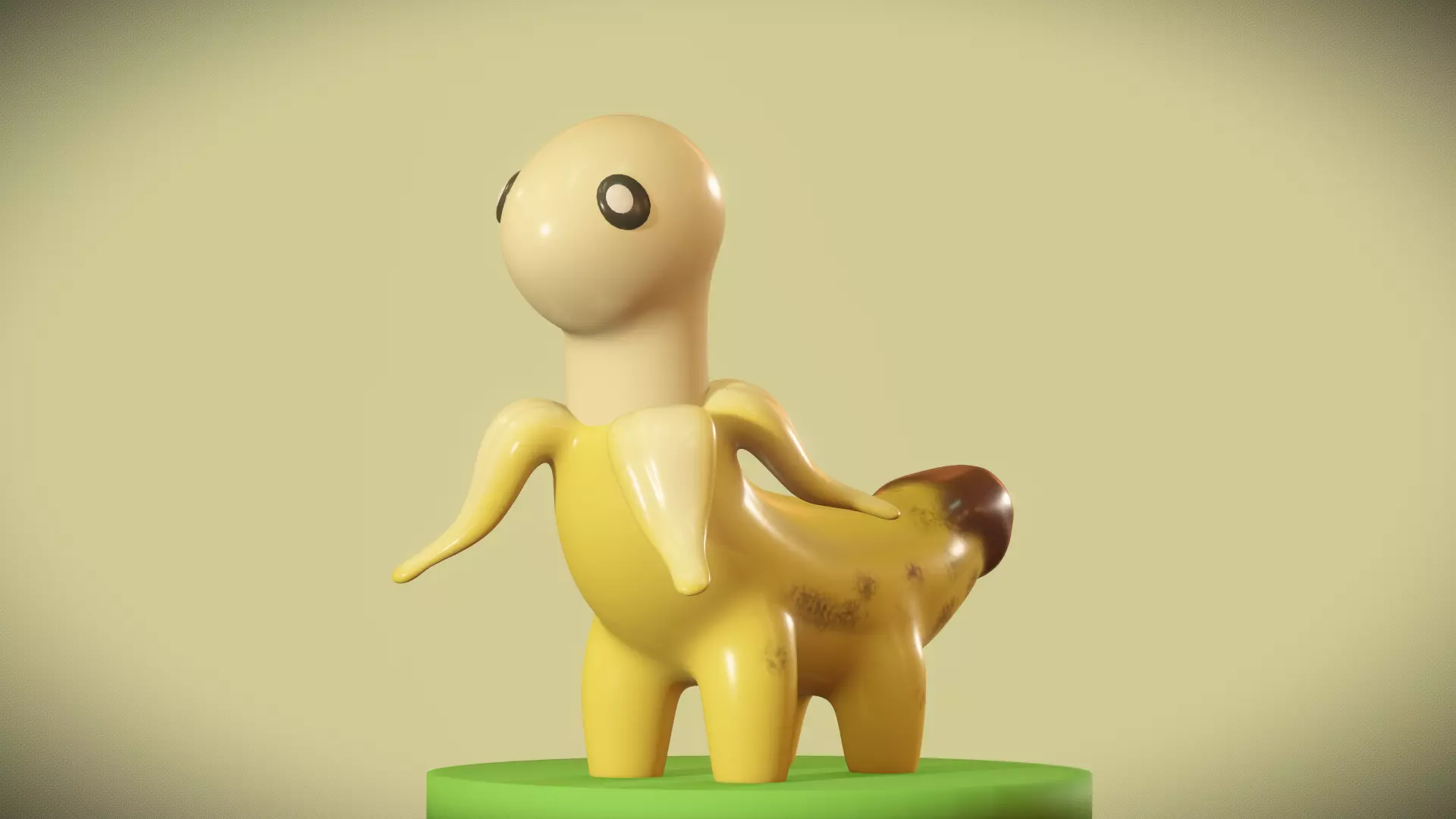 Cute Bananasurus - Banana With Dinosaur 3D model_0