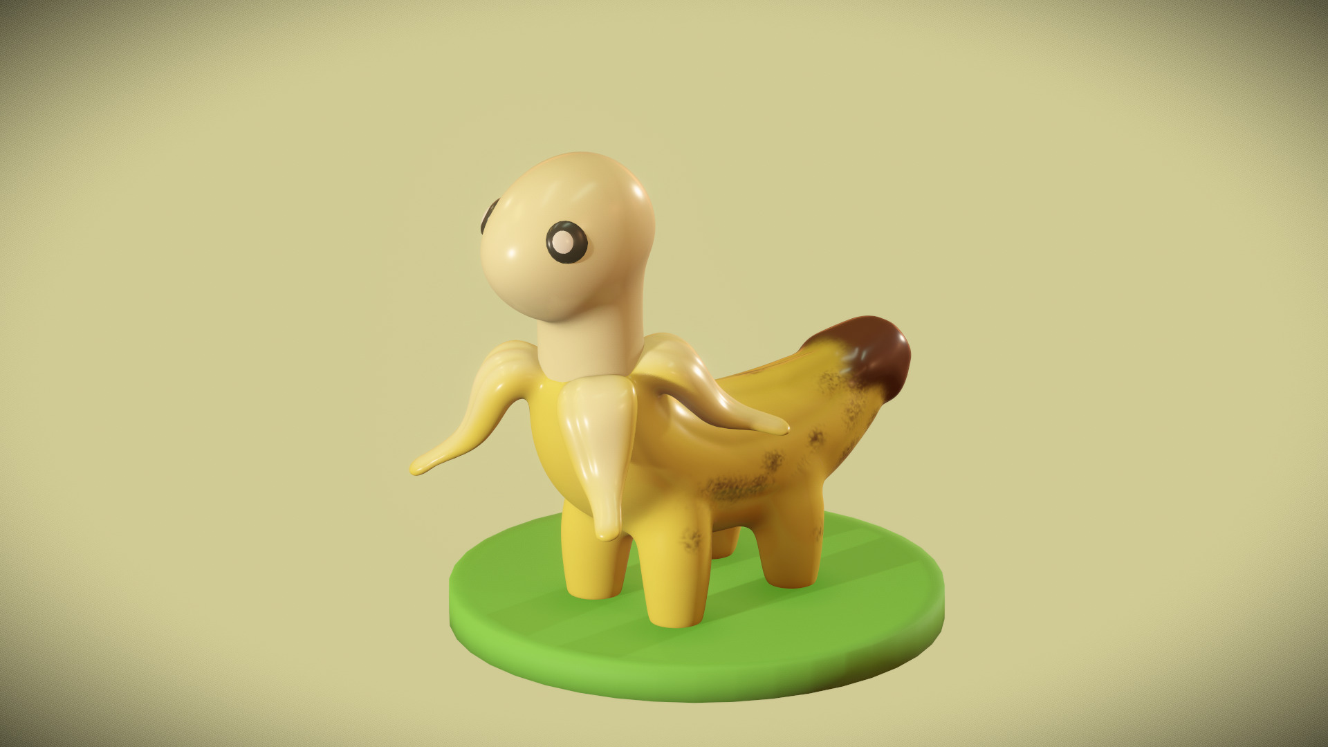 Cute Bananasurus - Banana With Dinosaur 3D model_3