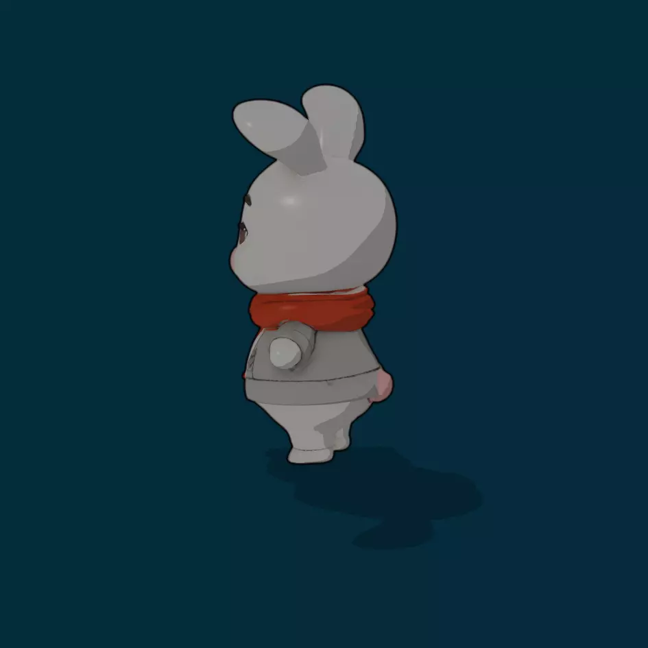 Cartoon Rabbit Model 3D Model Free 3D model